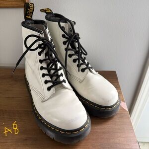 Dr. Martens Women's White Combat Boots 7